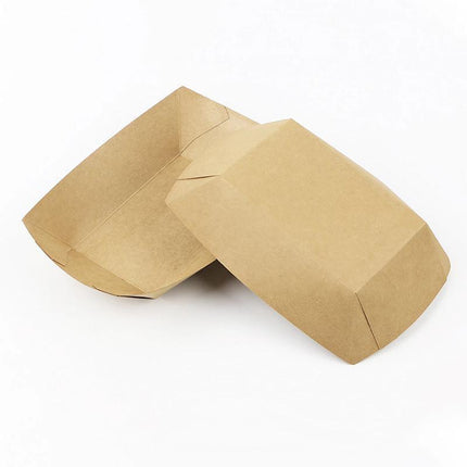 Kraft Paper Boat Tray Biodegradable Multi Size Serving Food Safe Fries Rice Deli Aimall