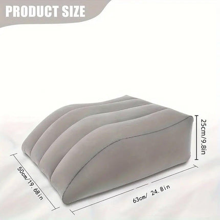 Inflatable PVC Leg Pillow Wedge Triangle Foot Cushion Flocking