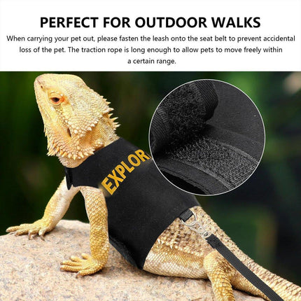 Lizard Clothing with Lead Rope Outdoor Climbing Pet Harness Comfortable Design