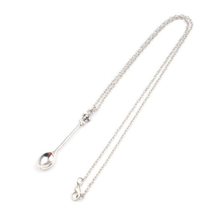 Mini Crown Spoon Necklace Pendant Charm Festival Cutlery Tea Party Gift HOT - Aimall