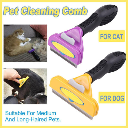 Pet Hair Removal Brush Deshedding Tool for Cats Dogs Grooming Comb Fur Remover
