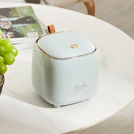Small Desktop Wastebasket Paper Basket Mini Office Organizer for Desk Storage