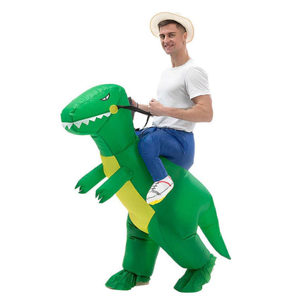 Inflatable Dinosaur Rider Costume Dinosaur Suit for Party and Halloween Cosplay
