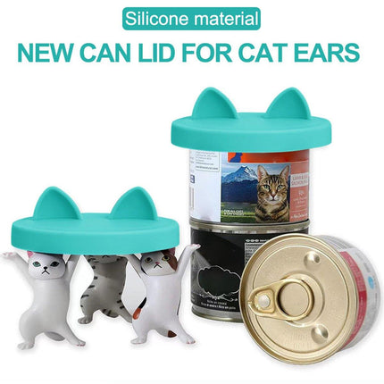 2PCS Silicone Pet Canned Lid Sealed Preservation Cover for Canned Cat Dog Food
