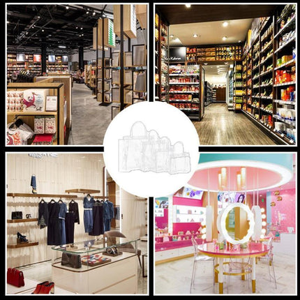 100x PVC Transparent Gift Tote Bag with Snap Button for Packaging - Aimall