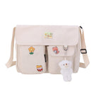 Cute Girl Crossbody Canvas Bag Womens Shoulder Bag Messenger Handbag Casual Tote