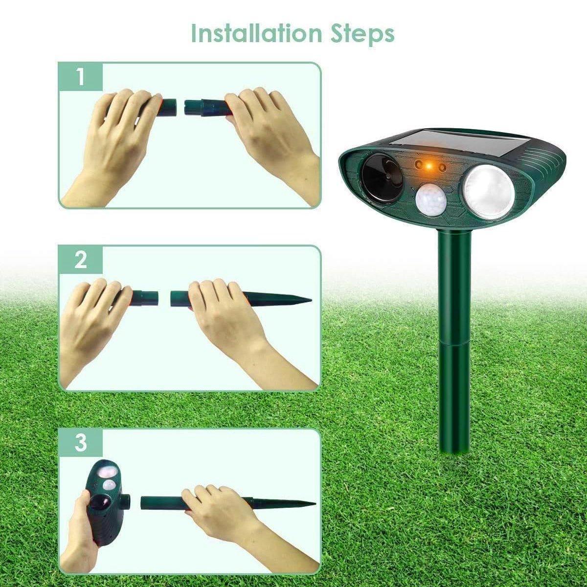 Solar Insect Control Device Solar Powered Ultrasonic Animal Bird Repeller Outdoor Pest Insect Cont ...