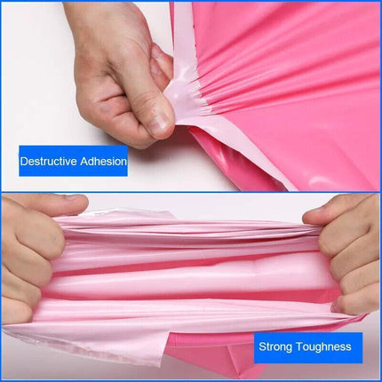 Poly Mailer Bags Mailing Satchel Plastic Courier Self Sealing Packing Rose Red - Aimall