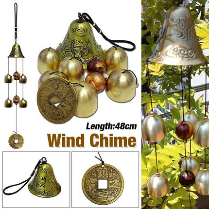 48CM Wind Chimes Large Copper Bells Hanging Garden Yard Home Decor Outdoor New - Aimall