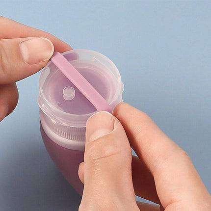 4pcs Travel Storage Bottles Set Refillable Silicone for Shampoo Lotion Cosmetics