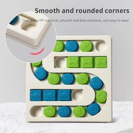 Interactive Dog Puzzle Toy S Shaped Treat Dispenser Pet Training Food Feeder