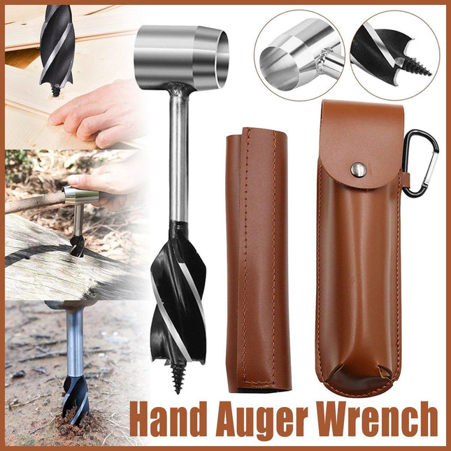 Outdoor Survival Tool Wood Drill Manual Hand Auger Wrench for Bushcraft Settlers - Aimall