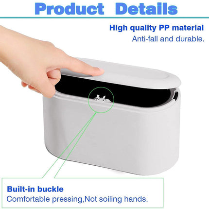 Desktop Wastebasket Organizer Small Trash Bin Compact Wastebasket for Office Use