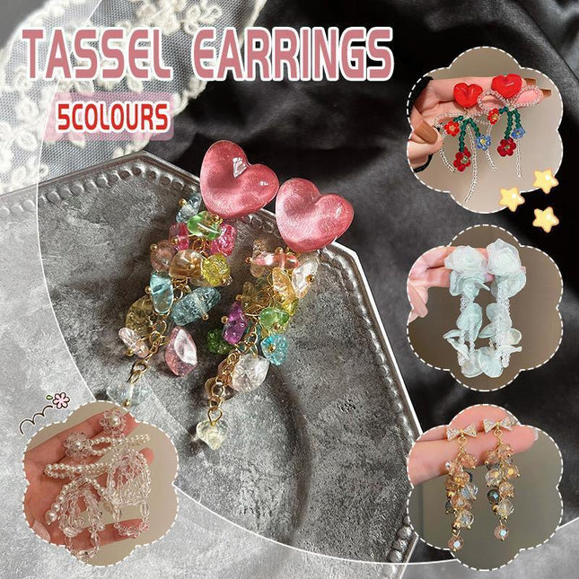 Fashion Flower Crystal Earrings Stud Women Drop Dangle Wedding Party Ear Jewelry - Aimall