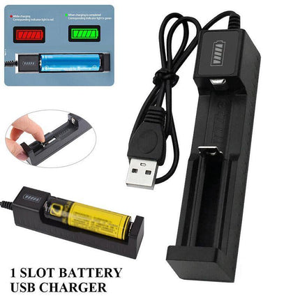 Compact 1-Slot USB Charger for Li-ion Rechargeable Batteries - Portable Power - Aimall