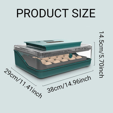 Fully Automatic Egg Incubator New 25 Capacity LED Display for Hen Duck Quail