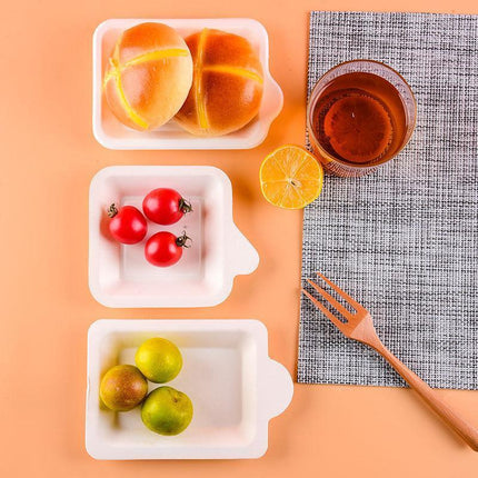 500x Heavy Duty Disposable Party Dinner Plates Square Plate Bowl Catering Eco Friendly Plastic Disposable Plates