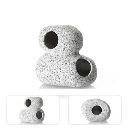 Clay Pot Aquarium Decoration Shrimp House Cichlid Breeding Tank Fish Nest