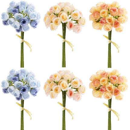 2pcs Artificial Rose Bouquet Valentines Day Gift Fake Flowers Wedding Decor