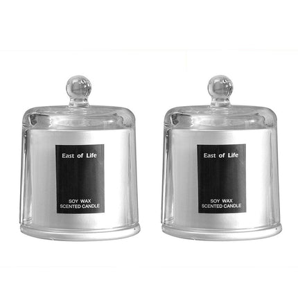 2Pcs Smokeless Glass Aromatherapy Candles Scented Gift Set for Relaxation