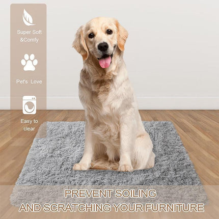 Dog Blanket Pet Cat Mat Puppy Warm Soft Plush Washable Reusable Calming Bed - Aimall