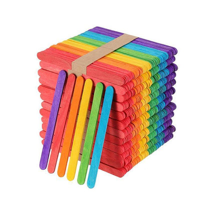 1000PCS Natural Wooden Craft Sticks Paddle Pop Sticks Ice Cream coffee stir - Aimall