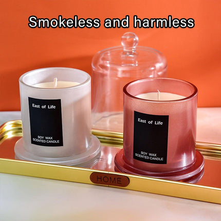 2Pcs Smokeless Glass Aromatherapy Candles Scented Gift Set for Relaxation