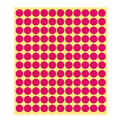 8/13/25/50mm Sticker Dots Adhesive Round Labels Circular Scrapbooking Rose Red - Aimall