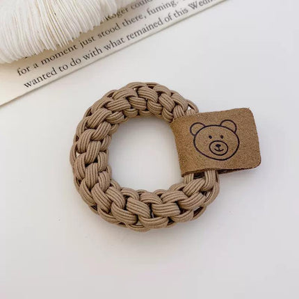 Mixed Color Braided Hair Ties Rope Elastic Rubber Bands Women's Hair - Aimall