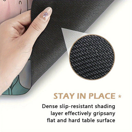 Flower Mouse Pad Oversized Keyboard Desk Pad for Office and Study Work Area