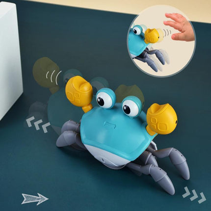 Electric Music Crawling Crab Baby Toy LED Light Up Kids Toddler Interactive Toys - Aimall