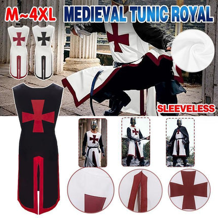 Medieval Tunic Royal Knight Renaissance Roman Men Costume Warrior Crusader AU - Aimall