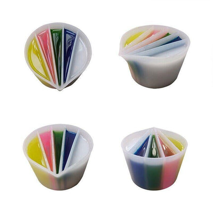 Split Cup Silicone Pouring Tool For Acrylic Paint Epoxy Resin Diy Art Craft Kit. - Aimall