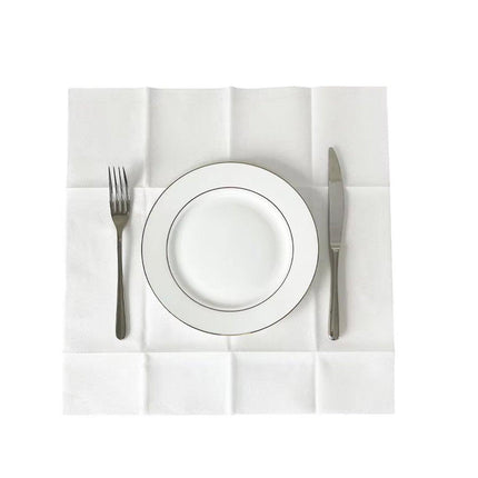 50/100PCS Disposable White Napkin Set Knife Fork Holder for Party Banquet Table