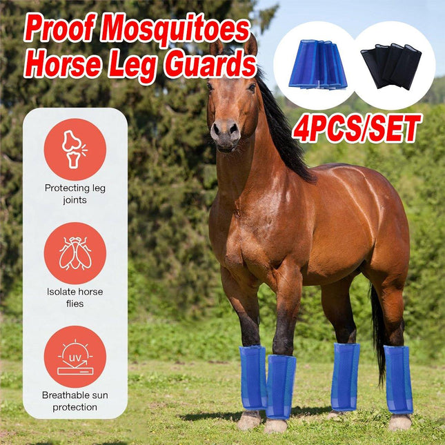 4pcs Horse Leg Protection Covers Mosquito Shields for Horse Foot Safety Wraps