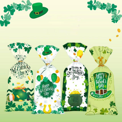 150pcs St Patricks Day Goodie Bags Party Favour Flat Pocket Gift Wrap Set