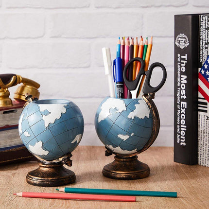Harpiks Pen Holder Globe Desktop Organizer Storage Decoration for Office Desk