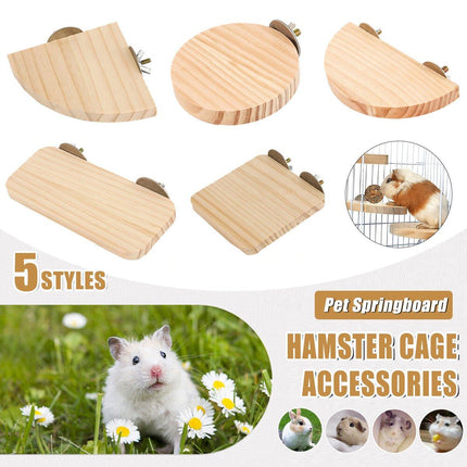 Hamster Parrot Play Stand Jump Platform Squirrel Cage Accessories Gear Pet Toy - Aimall