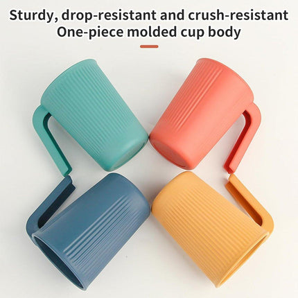 4pcs Reusable Straw Mugs with Handle for Home Use Coffee Tea Drinkware Set
