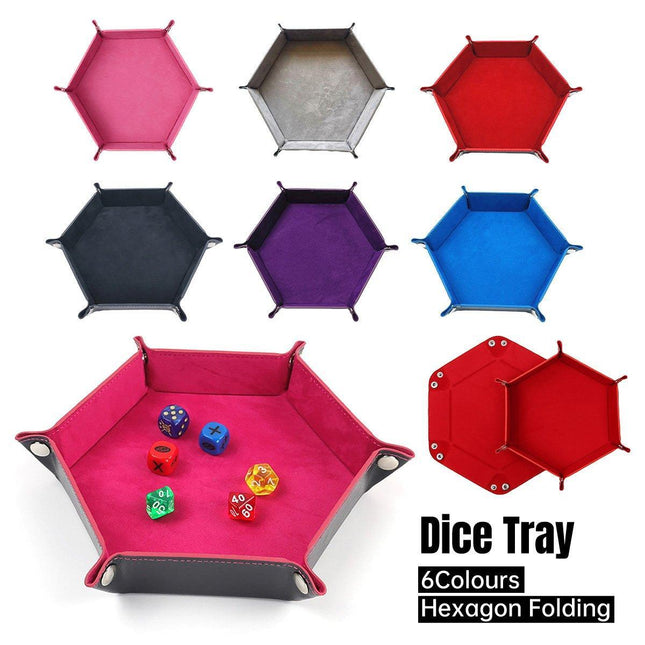 Hexagonal Velvet Folding Storage Tray Box Desktop Organizer for Home and Office