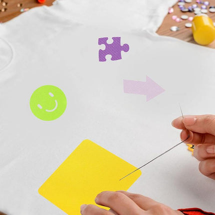 26X Solid Colour Twill Fabric Patch Kits Repair T-shirt Jeans Clothes Knee Hole - Aimall