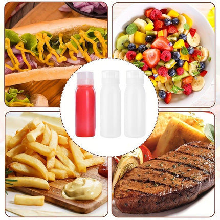 8pcs Squeeze Sauce Bottle Multi Hole 380ML Plastic Jam Salad Dressing Bottle Set