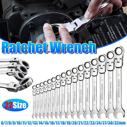 Adjustable Head Ratchet Wrench Dual Purpose Labor Saving Quick Spanner Tool