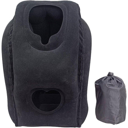 Inflatable Air Cushion Travel Pillow for Airplane Office Nap Rest Neck Head Chin