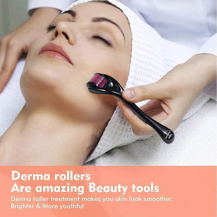 Derma Roller Titanium Micro Needle Skin 540 Needles Scars Anti Aging Dermaroller - Aimall