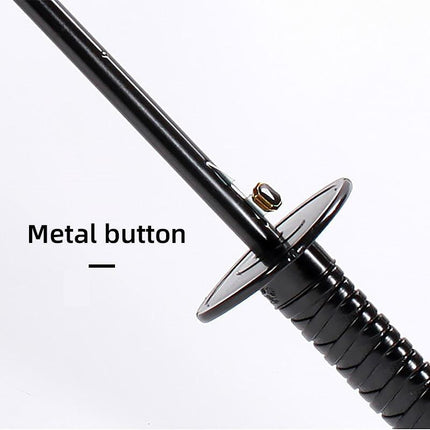 Black Sun and Rain Umbrella Straight Umbrella UV Protection Windproof Outdoor