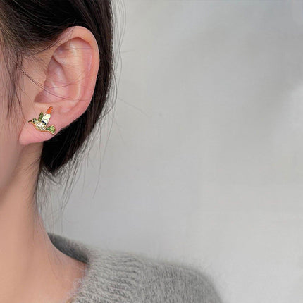 Chinese Hummingbird Earrings Mini Bird Design Fashion Jewelry for Women