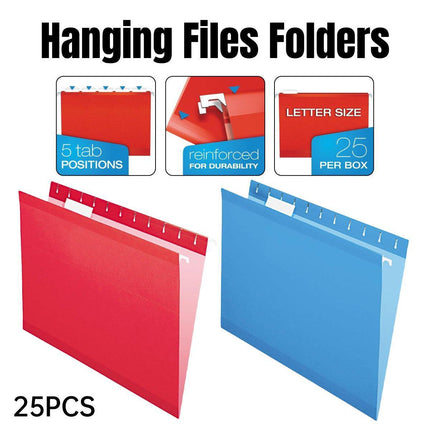 25x Suspension Files Foolscap A4 Hanging Files Folders Tab Colour Filing Cabinet