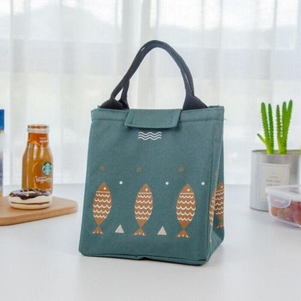 Portable Insulated Thermal Cooler Lunch Box Carry Tote Picnic Case Storage Bag 23.5x20x17cm - Aimall