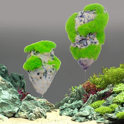Artificial Floating Stone Pumice with Moss Aquarium Decoration Aquatic Landscape